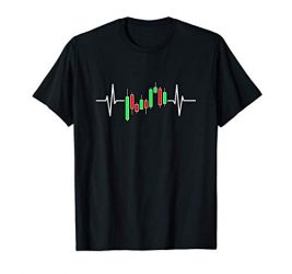 Trader Heartbeat Pulse Crypto Forex Stock Market Trading T-Shirt