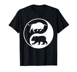 Bear And Bull Yin Yang Market Stock Exchange Trader Gift T-Shirt