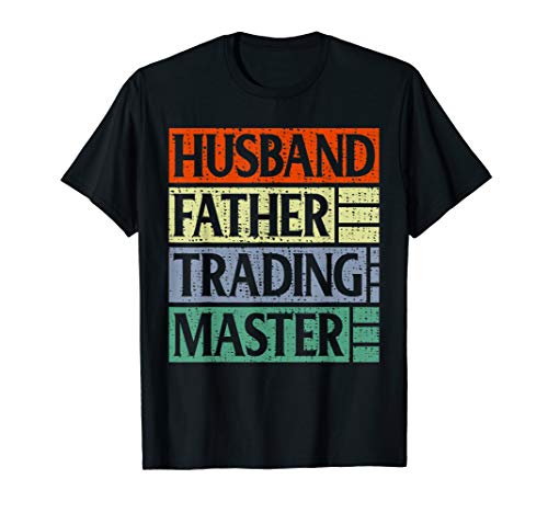 Funny Vintage Stock Market Husband Father Trading Master T-Shirt