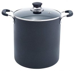 T-fal B36262 Specialty Total Nonstick Dishwasher Safe Oven Safe Stockpot Cookware, 12-Quart, Black