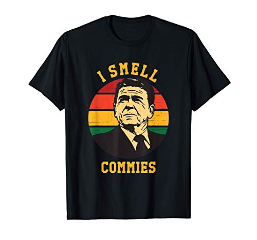 Funny Ronald Reagan I Smell Commies Political Humor T-Shirt