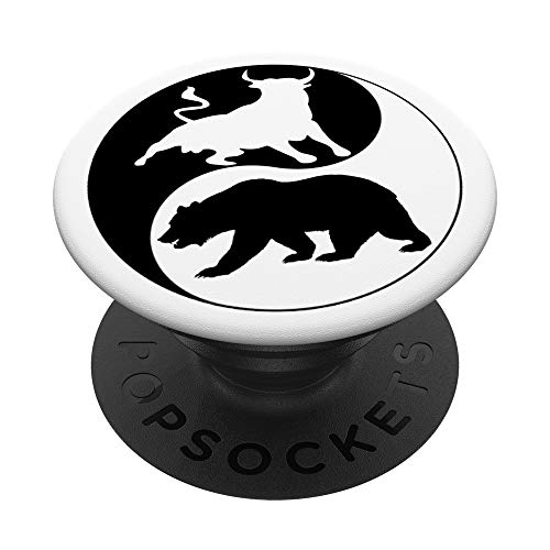 Stock market trading gift bears vs bulls taijitu PopSockets PopGrip: Swappable Grip for Phones & Tablets