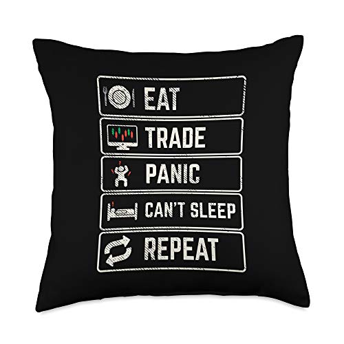Stock Market Apparel by Dennex Stock Market Trader Forex Throw Pillow, 18×18, Multicolor