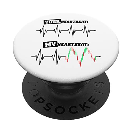 Trader Heartbeat Your & My Heart Stock Market Forex Trading PopSockets Swappable PopGrip