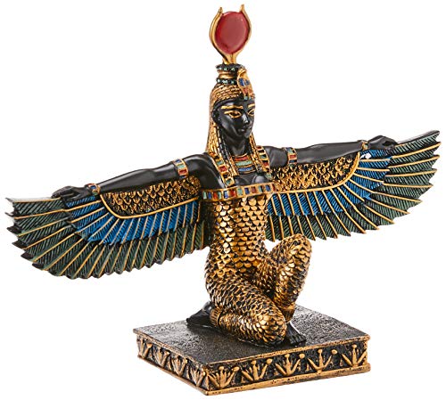 Design Toscano QL12219 Isis Goddess of Beauty Egyptian Decor Statue, 9 Inch, Full Color