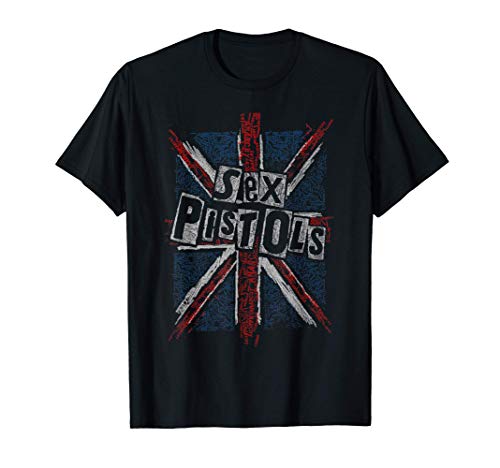 Sex Pistols Official Union Jack Words T-Shirt