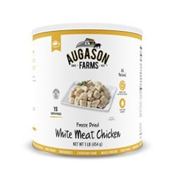 Augason Farms Freeze-Dried White Meat Chicken 100% Real Precooked Chicken Long-Term Food Storage Large Can, 16 oz