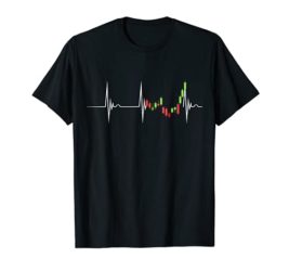 Day Trading Heartbeat EKG Pulse Stock Market Trader T-Shirt