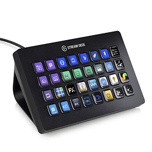Elgato Stream Deck XL – Advanced Stream Control with 32 Customizable LCD Keys, for Windows 10 and macOS 10.13 or Later (10GAT9901)