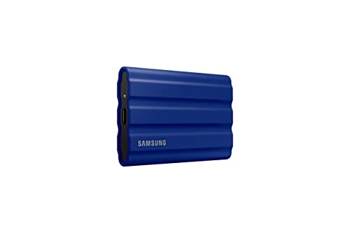 SAMSUNG T7 Shield 2TB, Portable SSD, up to 1050MB/s, USB 3.2 Gen2, Rugged, IP65 Rated, for Photographers, Content Creators and Gaming, External Solid State Drive (MU-PE2T0R/AM, 2022), Blue