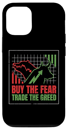 iPhone 12/12 Pro Buy Fear Trade Greed Bear Bull Stock Market Forex Trading Case