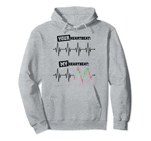 Trader Heartbeat Your & My Heart Stock Market Forex Trading Pullover Hoodie