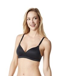 Warner’s Women’s Cloud 9 Super Soft Wireless Lightly Lined Comfort Bra 1269, Rich Black, 36A