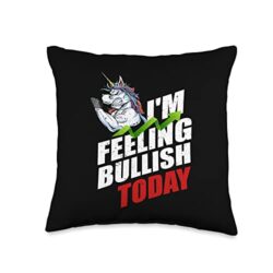 Funny Gifts For Stock Market Lovers For Men Funny Crypto Investing Day Trading Trader Stock Market Throw Pillow, 16×16, Multicolor