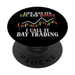 Life Ups And Downs Day Trading Crypto Stock Market Trader PopSockets Swappable PopGrip