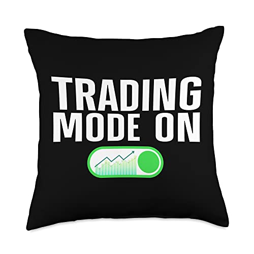 Funny Stock Trading Gift Stock Trader Accessories Cool Trading Art for Men Women Day Trader Stock Market Throw Pillow, 18×18, Multicolor