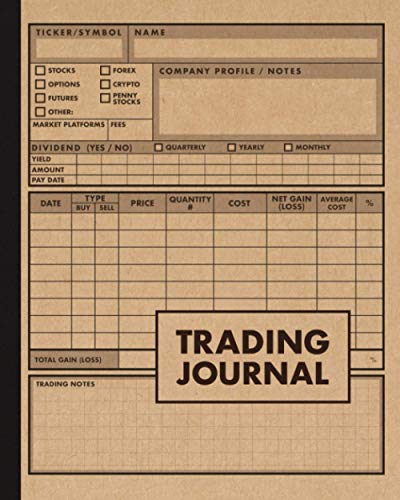 Trading Journal: Stock trading log and investment journal notebook 120 Pages