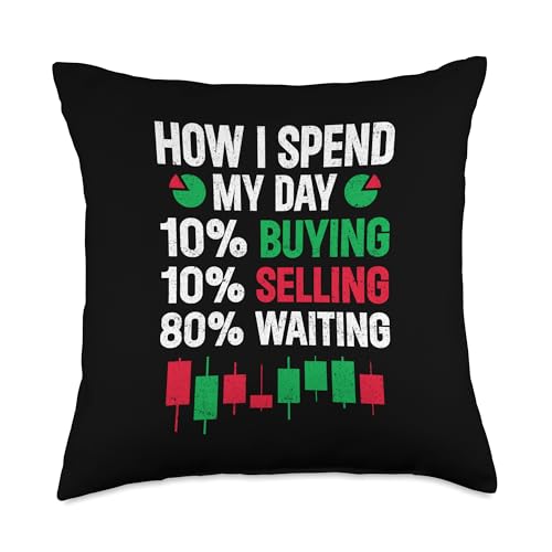 Stock Market Broker Trader Forex Day Trading Stock Trading Throw Pillow