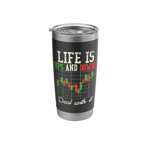 Stock Market Day-Trading Forex Saying Design Men Women Stainless Steel Insulated Tumbler