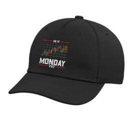 is it Already Monday Stock Stock Retailer Tag Forex Trading Adjustable Printed Baseball Hat, Black